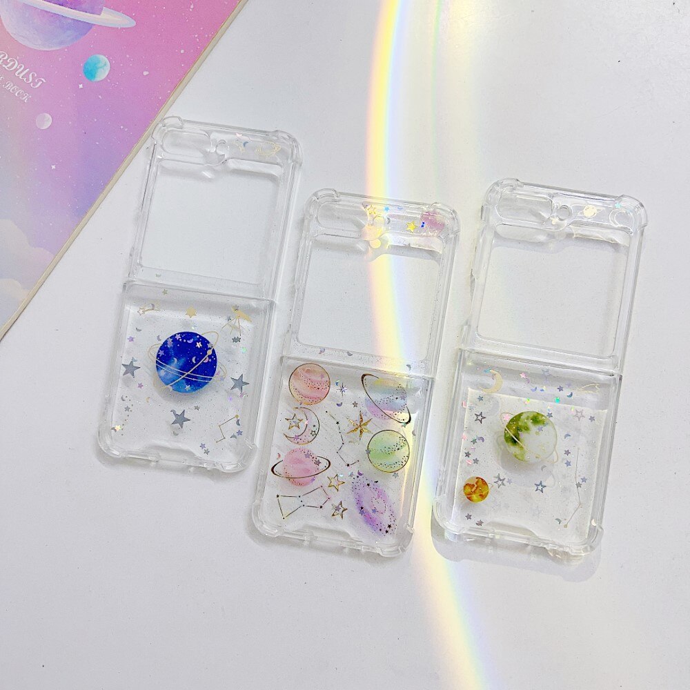 Cute Clear Star Case For Samsung Galaxy Z Flip 5