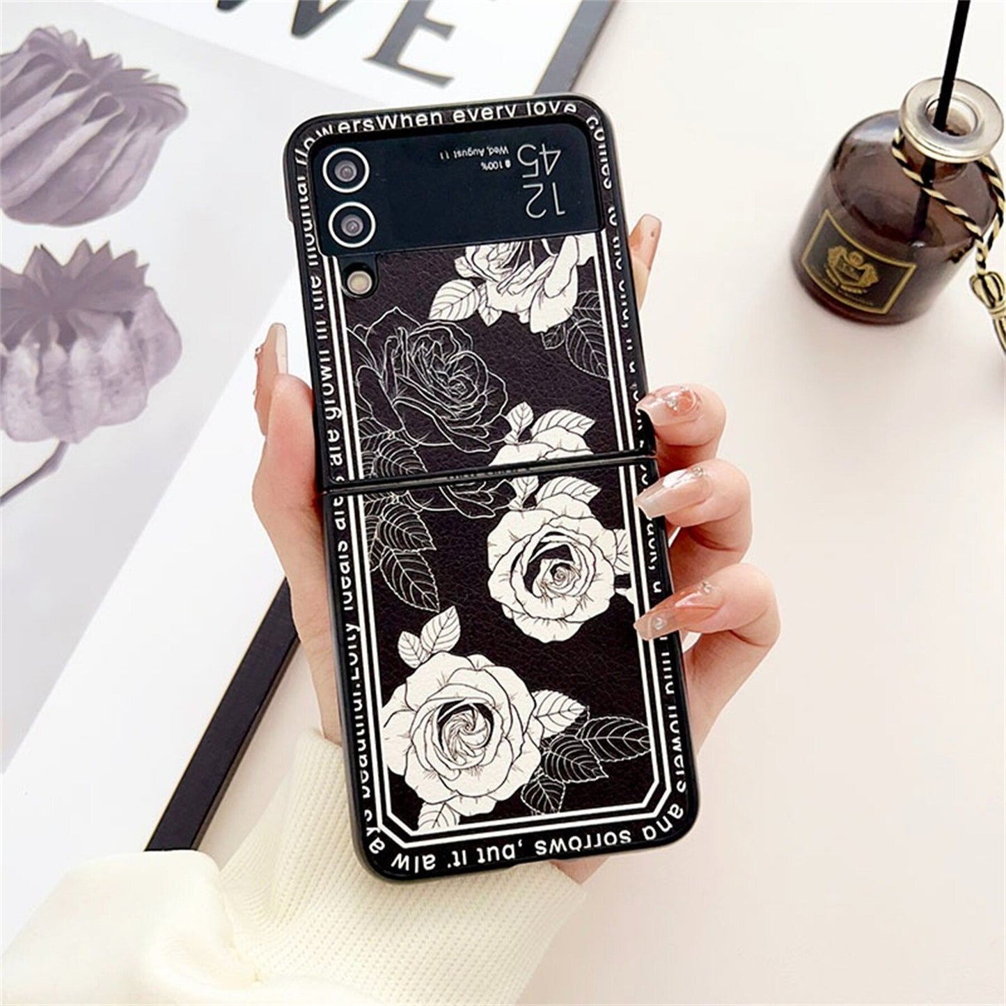 Retro Rose Case for Samsung Galaxy Z Flip 3 & 4