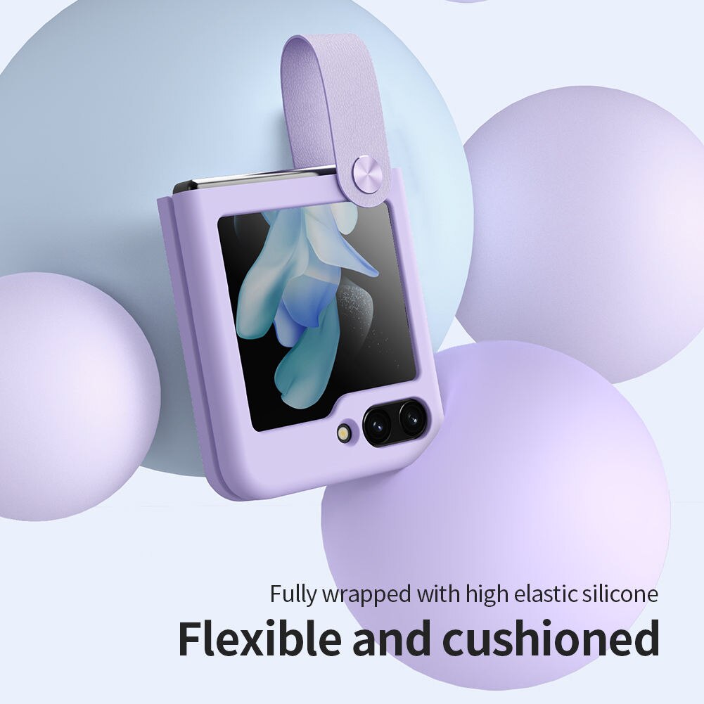 Liquid Silicone Case with Strap For Samsung Galaxy Z Flip 5