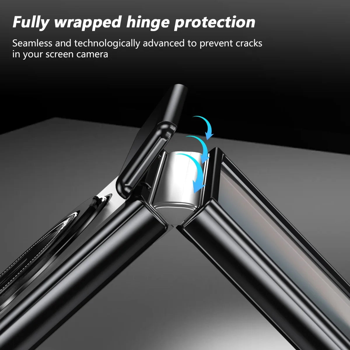 360° Rotating Ring Holder Magnetic Hinge Protection Case for Samsung Galaxy Z Flip 7 with Tempered Glass Film Cover
