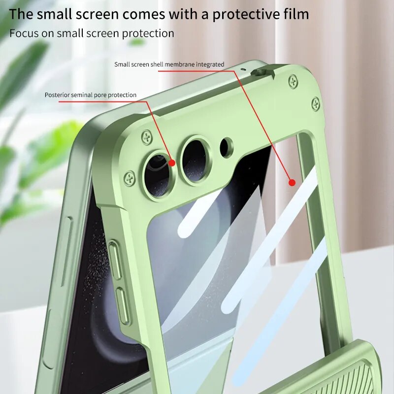 Magnetic Shockproof Case with Ring Holder For Galaxy Z Flip 5