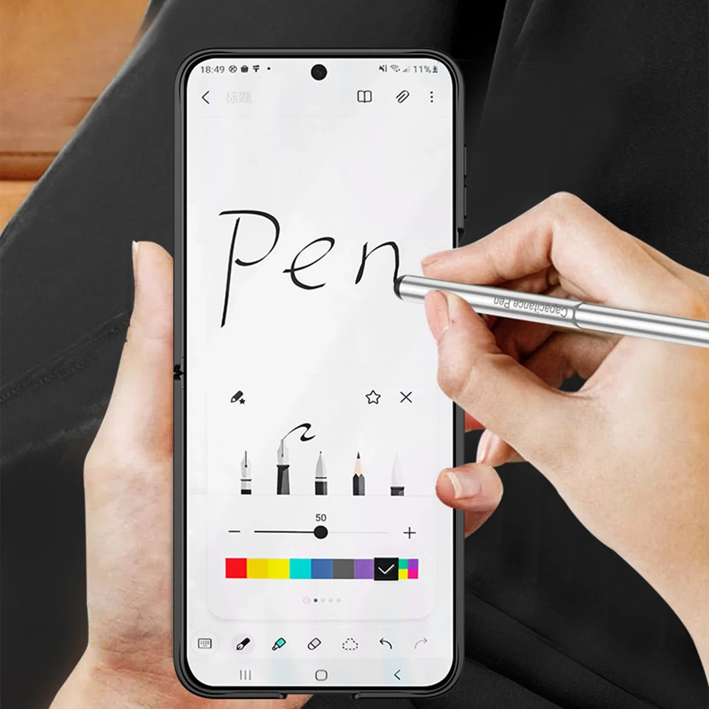 Shockproof Case with Magnetic Hinge Protection and Touch Pen for Samsung Galaxy Z Flip 6