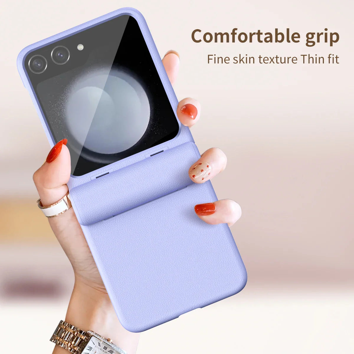 Hinge Protection Leather Case For Samsung Galaxy Z Flip 6
