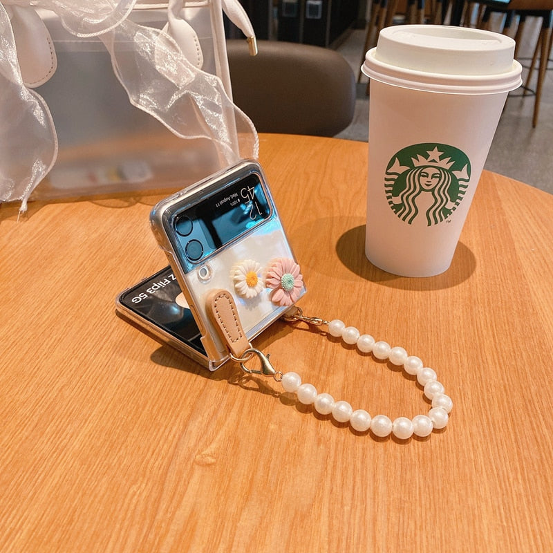 Flower Bracelet Phone Case For Samsung Galaxy Z Flip 4