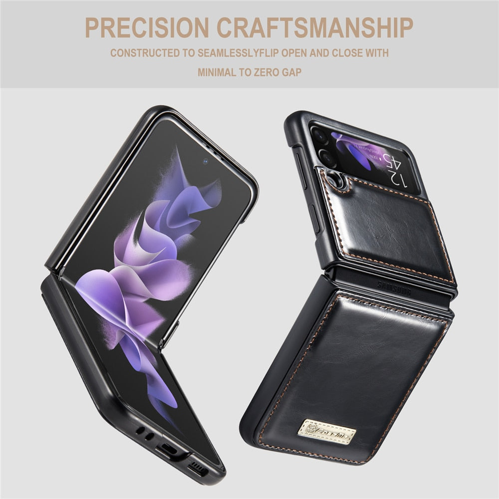Vintage Leather Cover For Z FLIP 4