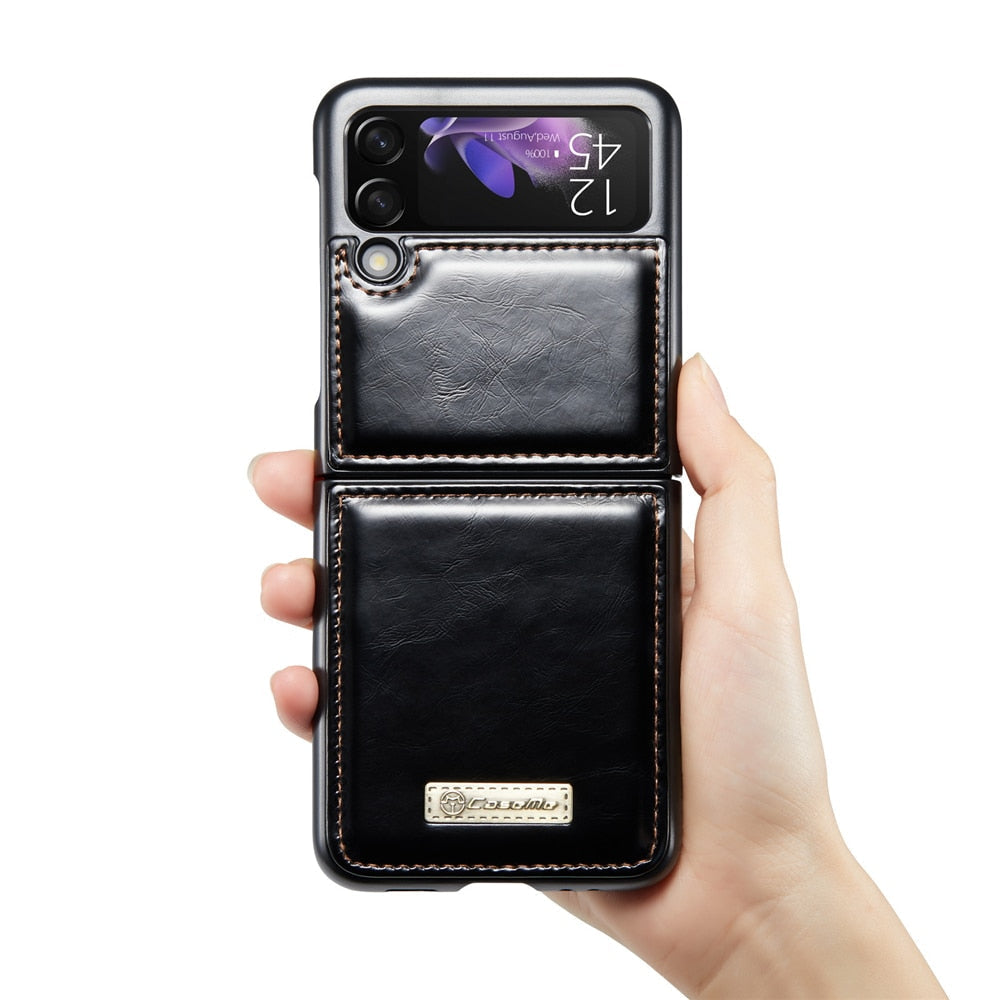 Vintage Leather Cover For Z FLIP 4