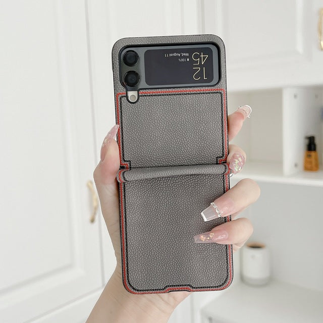 Fashion Joint name Lychee Case for Samsung Galaxy Z Flip 4