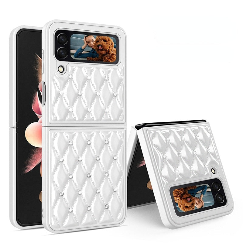 Creative Electroplating Diamond Protective Cover For Samsung Galaxy Z Flip 4