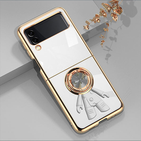 Magnetic Astronaut Holder Plating Case For Samsung Galaxy Z Flip 5