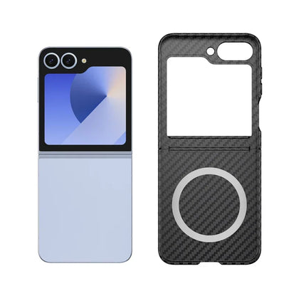 Premium Carbon Fiber Texture Magsafe Case for Samsung Galaxy Z Flip Series