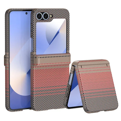 Premium Carbon Fiber Texture Magsafe Case for Samsung Galaxy Z Flip Series