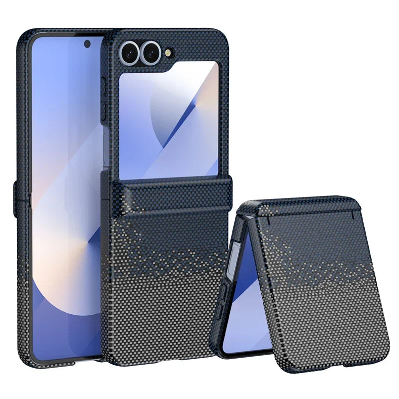 Premium Carbon Fiber Texture Magsafe Case for Samsung Galaxy Z Flip Series