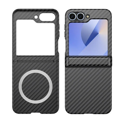 Premium Carbon Fiber Texture Magsafe Case for Samsung Galaxy Z Flip Series