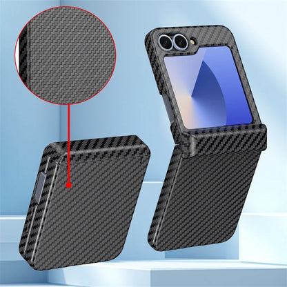 Premium Carbon Fiber Texture Magsafe Case for Samsung Galaxy Z Flip Series