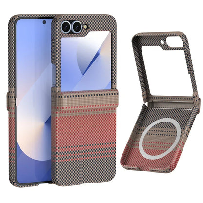 Premium Carbon Fiber Texture Magsafe Case for Samsung Galaxy Z Flip Series