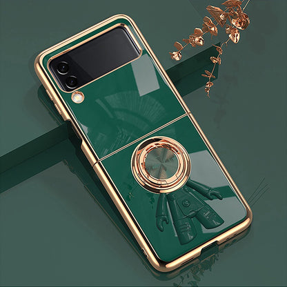 Magnetic Astronaut Holder Plating Case For Samsung Galaxy Z Flip 5