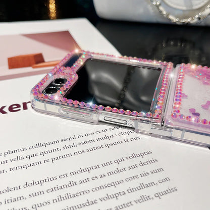Cute Pearl Diamond Glitter Case for Samsung Galaxy Z Flip 3/4/5