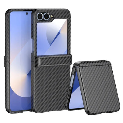 Premium Carbon Fiber Texture Magsafe Case for Samsung Galaxy Z Flip Series