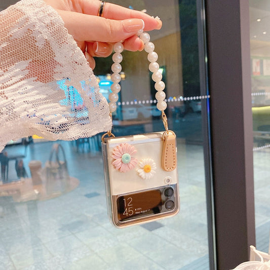 Flower Bracelet Phone Case For Samsung Galaxy Z Flip 4