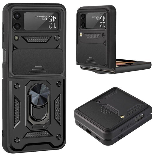 Drop Tested Cover with Magnetic Kickstand Car Mount Protective Case for Samsung Galaxy Z Flip 4