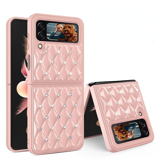Creative Electroplating Diamond Protective Cover For Samsung Galaxy Z Flip 4